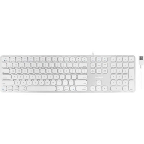 Securityman Macally Aluminum Slim USB Keyboard with 2 USB Ports for Mac MLUXKEYA